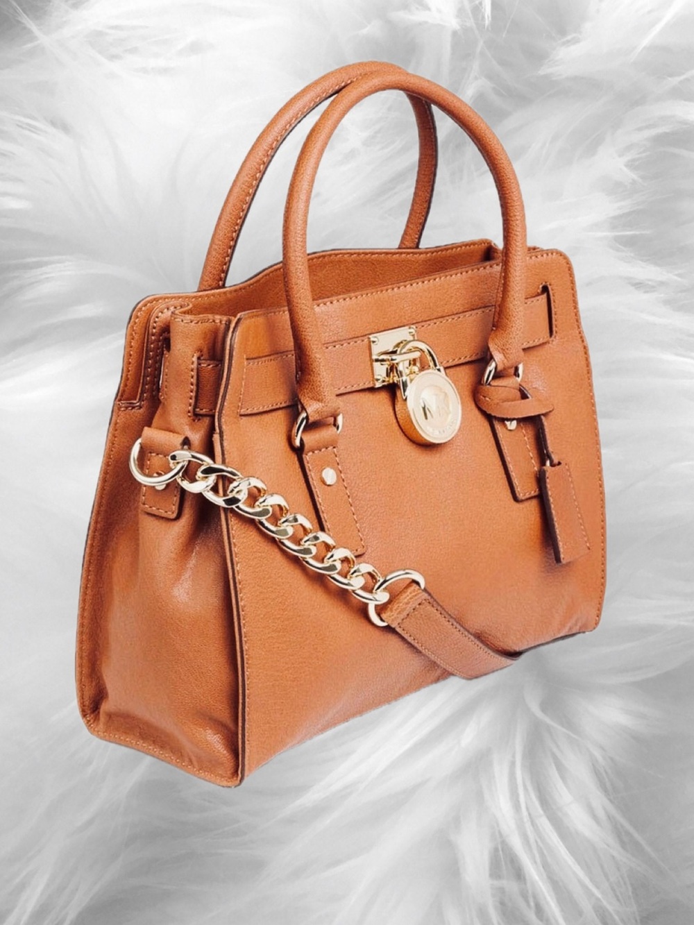 Michael Kors Large Cognac Hamilton Saffiano Tote - Picture 2 of 12